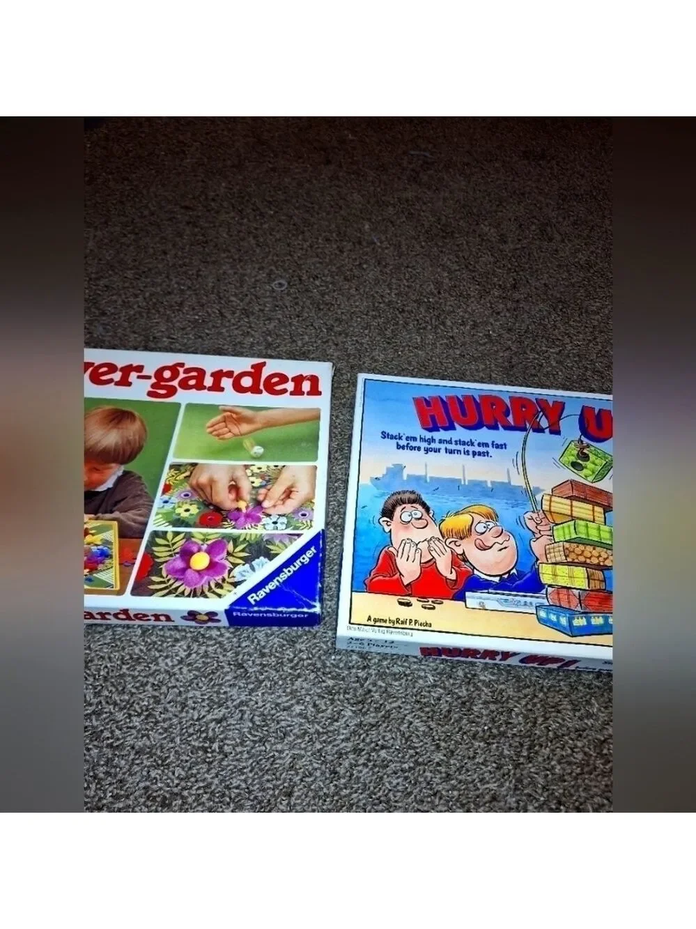 Ravensburger Vintage Flower Garden and Hurry Up Board Games